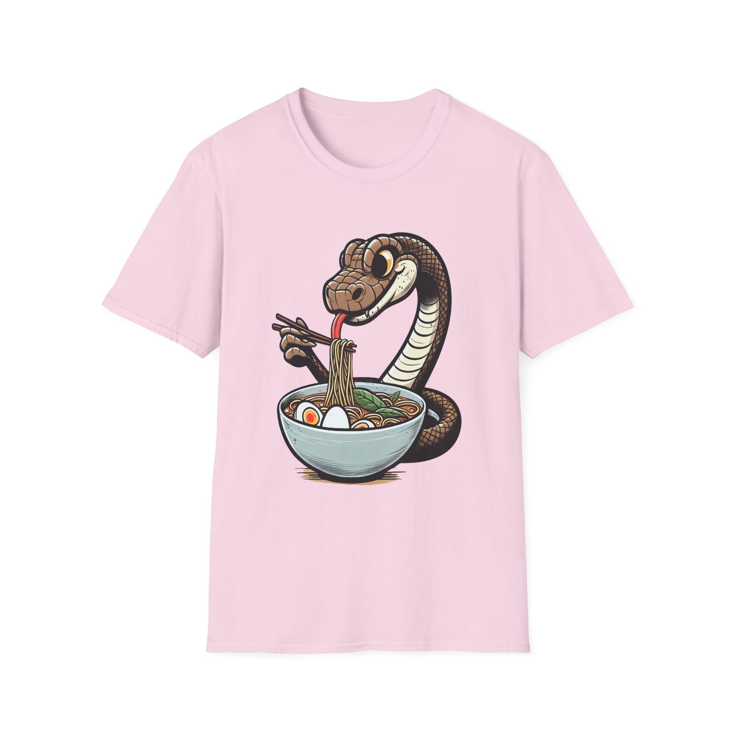 Funny Japanese Anime Snake Eats Ramen King Python T-Shirt