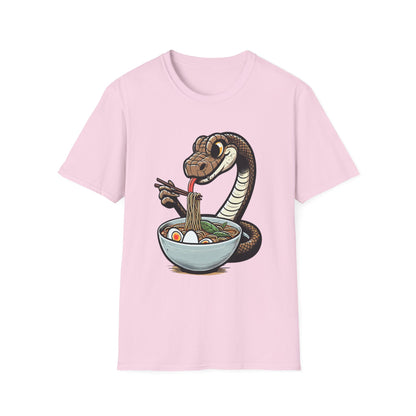 Funny Japanese Anime Snake Eats Ramen King Python T-Shirt