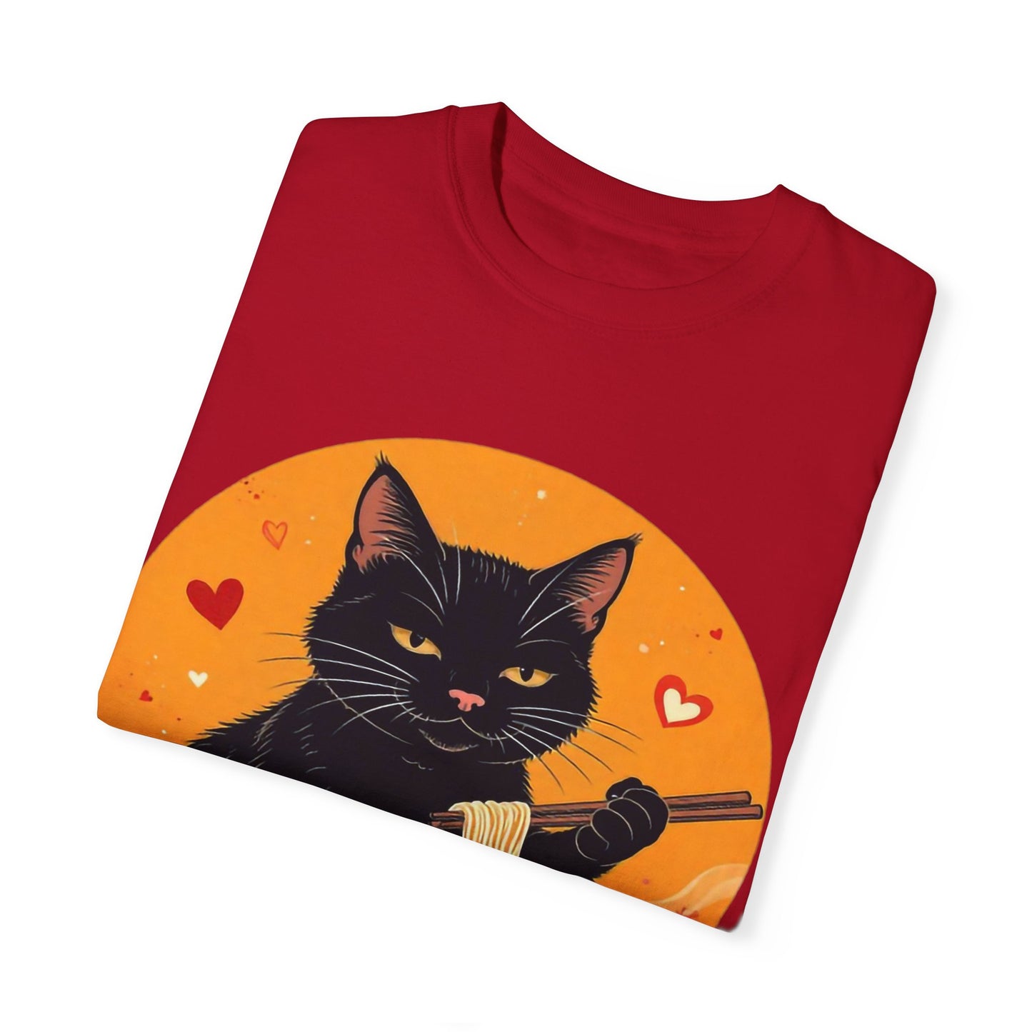 Cute Cat Ramen Lover Unisex T-Shirt | Perfect for Foodies & Cat Lovers Noodle Cat Shirt, Ramen Cat T-Shirt, Foodie Lover Shirts, Black Cat Noodle T-Shirts, Retro Cat Tees, Cat Lover Sweatshirts, Black Cat Tee