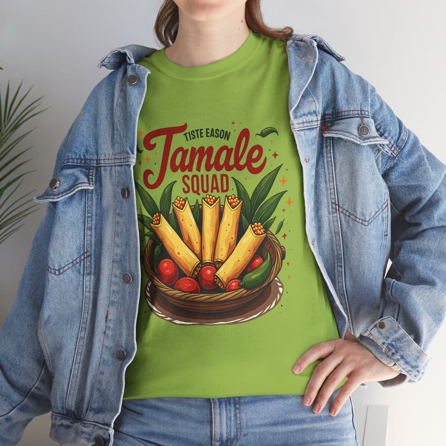 Tamale Squad Unisex Heavy Cotton Tee - Perfect for Food Lovers and Celebrations.