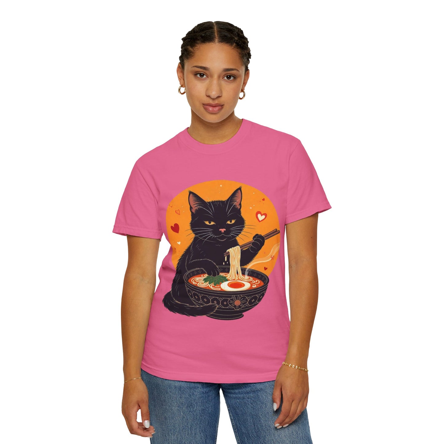 Cute Cat Ramen Lover Unisex T-Shirt | Perfect for Foodies & Cat Lovers Noodle Cat Shirt, Ramen Cat T-Shirt, Foodie Lover Shirts, Black Cat Noodle T-Shirts, Retro Cat Tees, Cat Lover Sweatshirts, Black Cat Tee