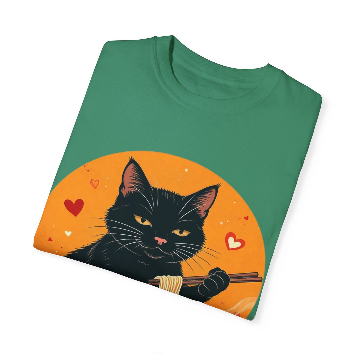 Cute Cat Ramen Lover Unisex T-Shirt | Perfect for Foodies & Cat Lovers Noodle Cat Shirt, Ramen Cat T-Shirt, Foodie Lover Shirts, Black Cat Noodle T-Shirts, Retro Cat Tees, Cat Lover Sweatshirts, Black Cat Tee