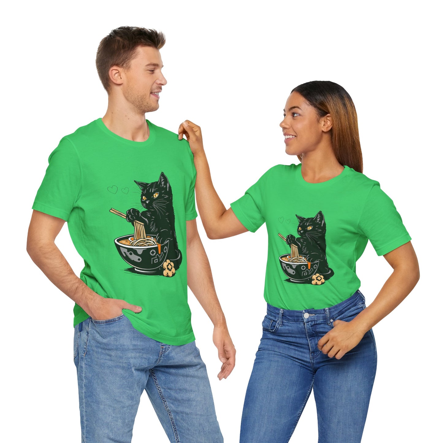 Noodle Cat Shirt, Ramen Cat T-Shirt, Foodie Lover Shirts, Black Cat Noodle T-Shirts, Retro Cat Tees, Cat Lover Sweatshirts, Black Cat Tee