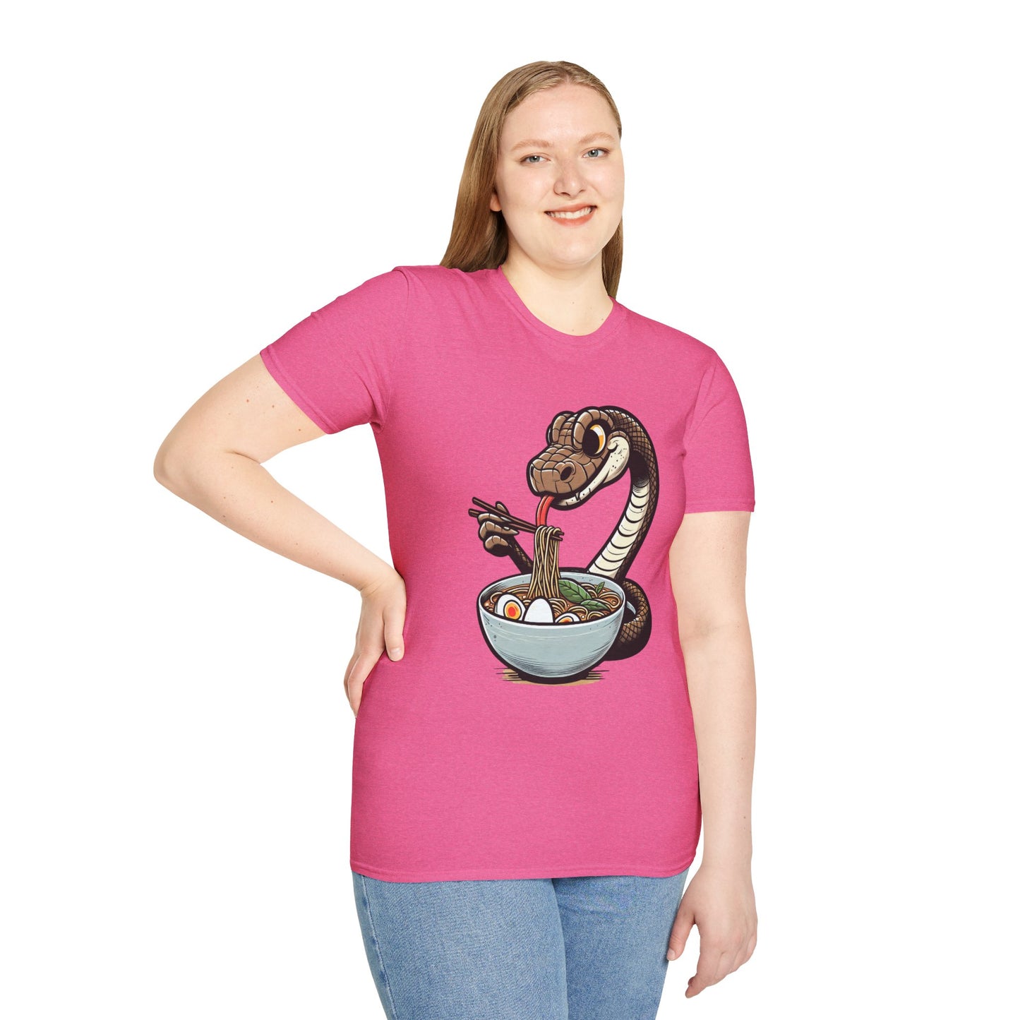 Funny Japanese Anime Snake Eats Ramen King Python T-Shirt