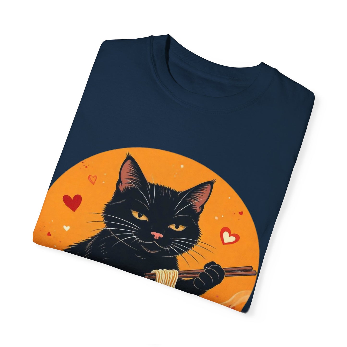 Cute Cat Ramen Lover Unisex T-Shirt | Perfect for Foodies & Cat Lovers Noodle Cat Shirt, Ramen Cat T-Shirt, Foodie Lover Shirts, Black Cat Noodle T-Shirts, Retro Cat Tees, Cat Lover Sweatshirts, Black Cat Tee
