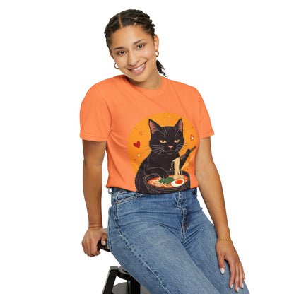 Cute Cat Ramen Lover Unisex T-Shirt | Perfect for Foodies & Cat Lovers Noodle Cat Shirt, Ramen Cat T-Shirt, Foodie Lover Shirts, Black Cat Noodle T-Shirts, Retro Cat Tees, Cat Lover Sweatshirts, Black Cat Tee