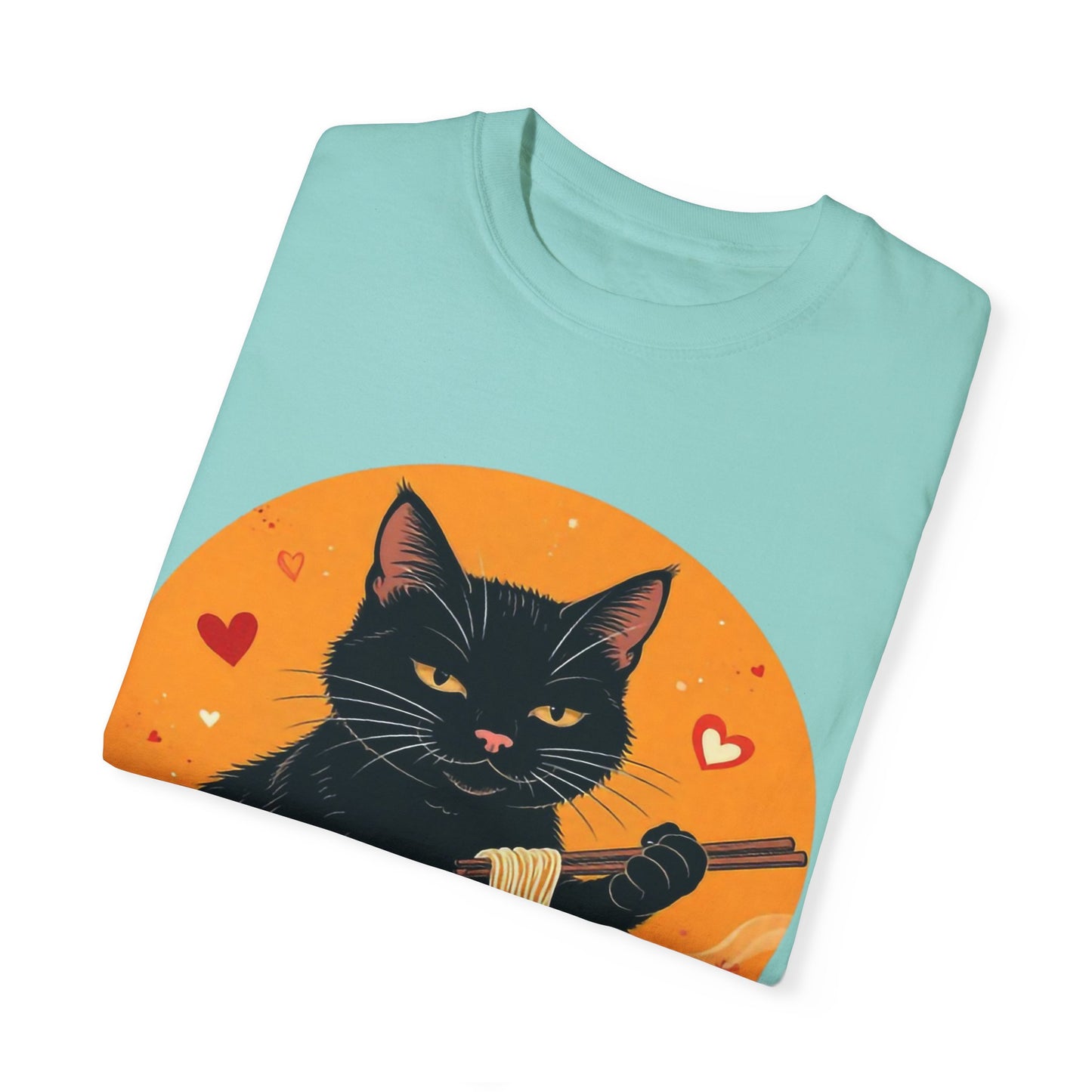 Cute Cat Ramen Lover Unisex T-Shirt | Perfect for Foodies & Cat Lovers Noodle Cat Shirt, Ramen Cat T-Shirt, Foodie Lover Shirts, Black Cat Noodle T-Shirts, Retro Cat Tees, Cat Lover Sweatshirts, Black Cat Tee