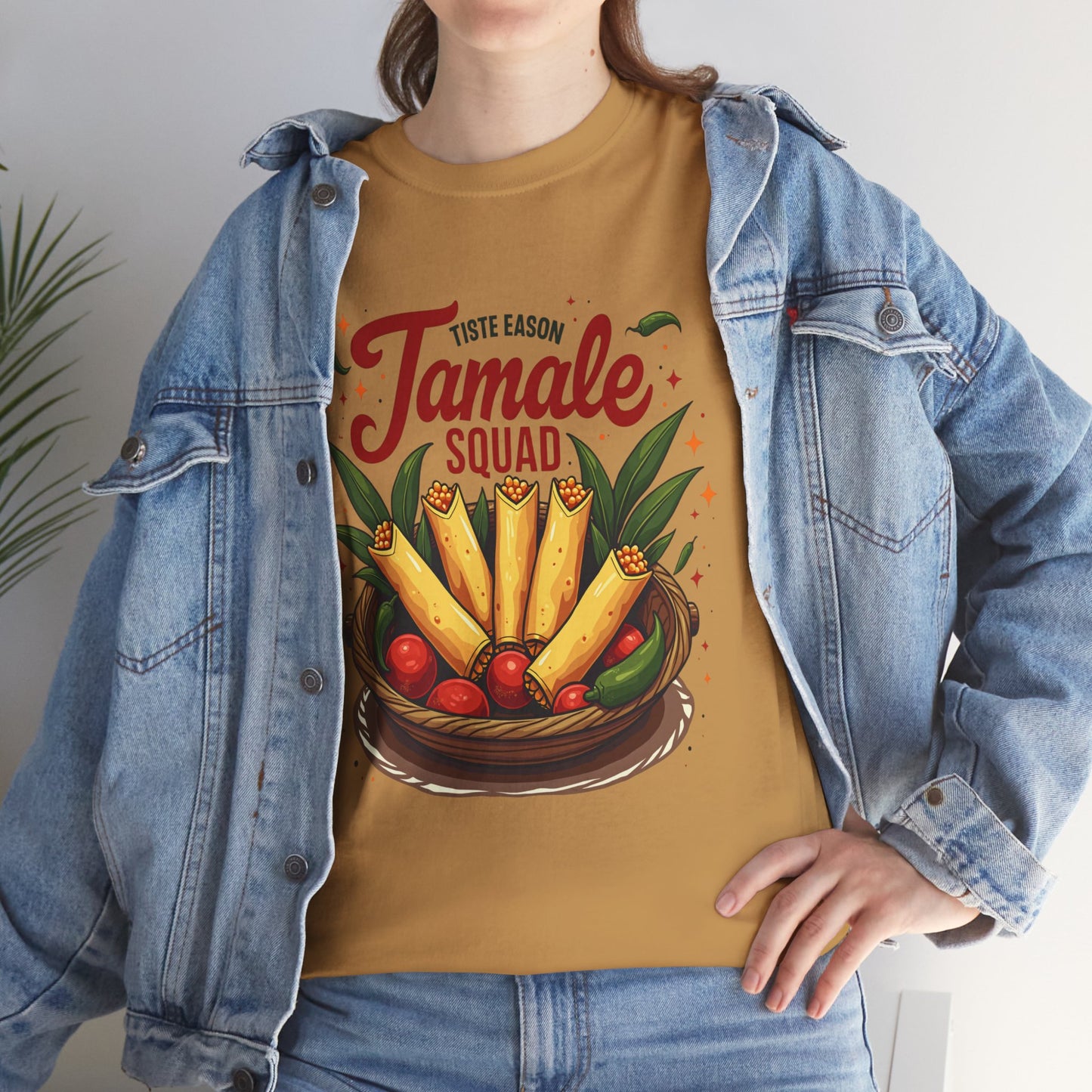 Tamale Squad Unisex Heavy Cotton Tee - Perfect for Food Lovers and Celebrations.