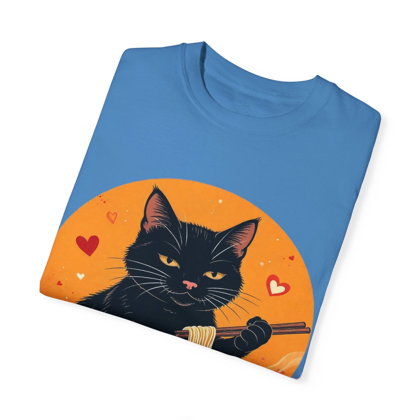 Cute Cat Ramen Lover Unisex T-Shirt | Perfect for Foodies & Cat Lovers Noodle Cat Shirt, Ramen Cat T-Shirt, Foodie Lover Shirts, Black Cat Noodle T-Shirts, Retro Cat Tees, Cat Lover Sweatshirts, Black Cat Tee