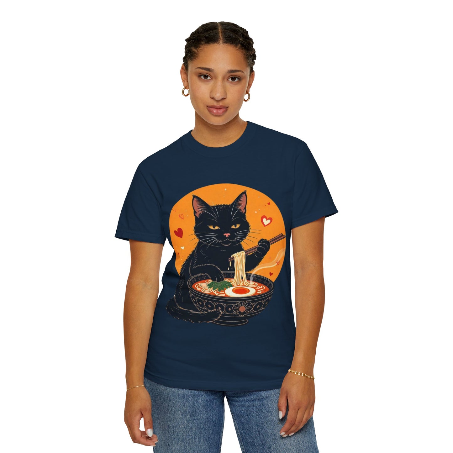 Cute Cat Ramen Lover Unisex T-Shirt | Perfect for Foodies & Cat Lovers Noodle Cat Shirt, Ramen Cat T-Shirt, Foodie Lover Shirts, Black Cat Noodle T-Shirts, Retro Cat Tees, Cat Lover Sweatshirts, Black Cat Tee