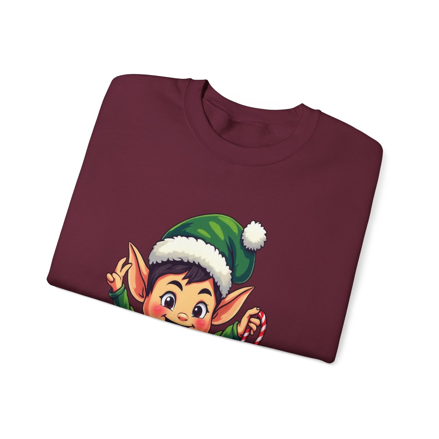 Merry Christmas Elf Crewneck Sweatshirt . Adorable Christmas Elf 3D T-Shirt – Festive Holiday Gift | Merry Christmas All Over Print
