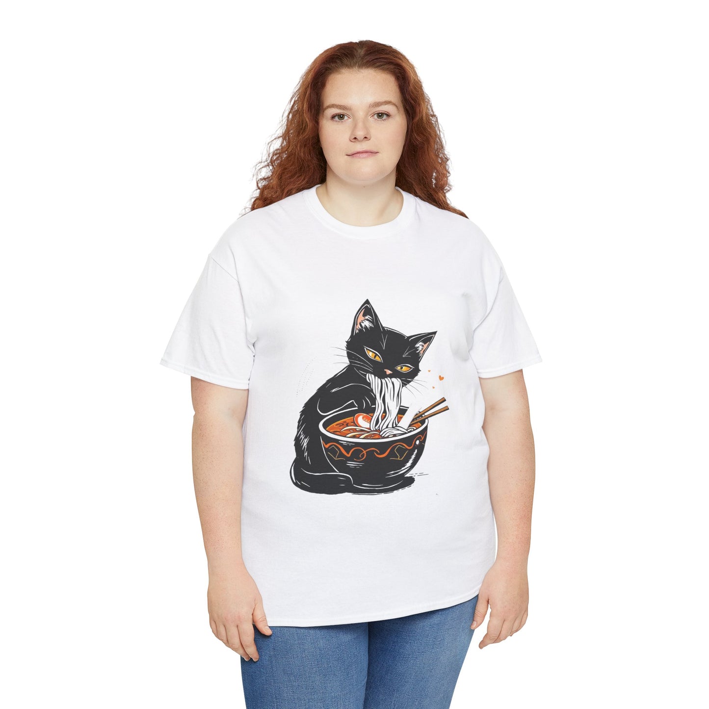 Noodle Cat Shirt, Ramen Cat T-Shirt, Foodie Lover Shirts, Black Cat Noodle T-Shirts, Retro Cat Tees, Cat Lover Sweatshirts, Black Cat Tee