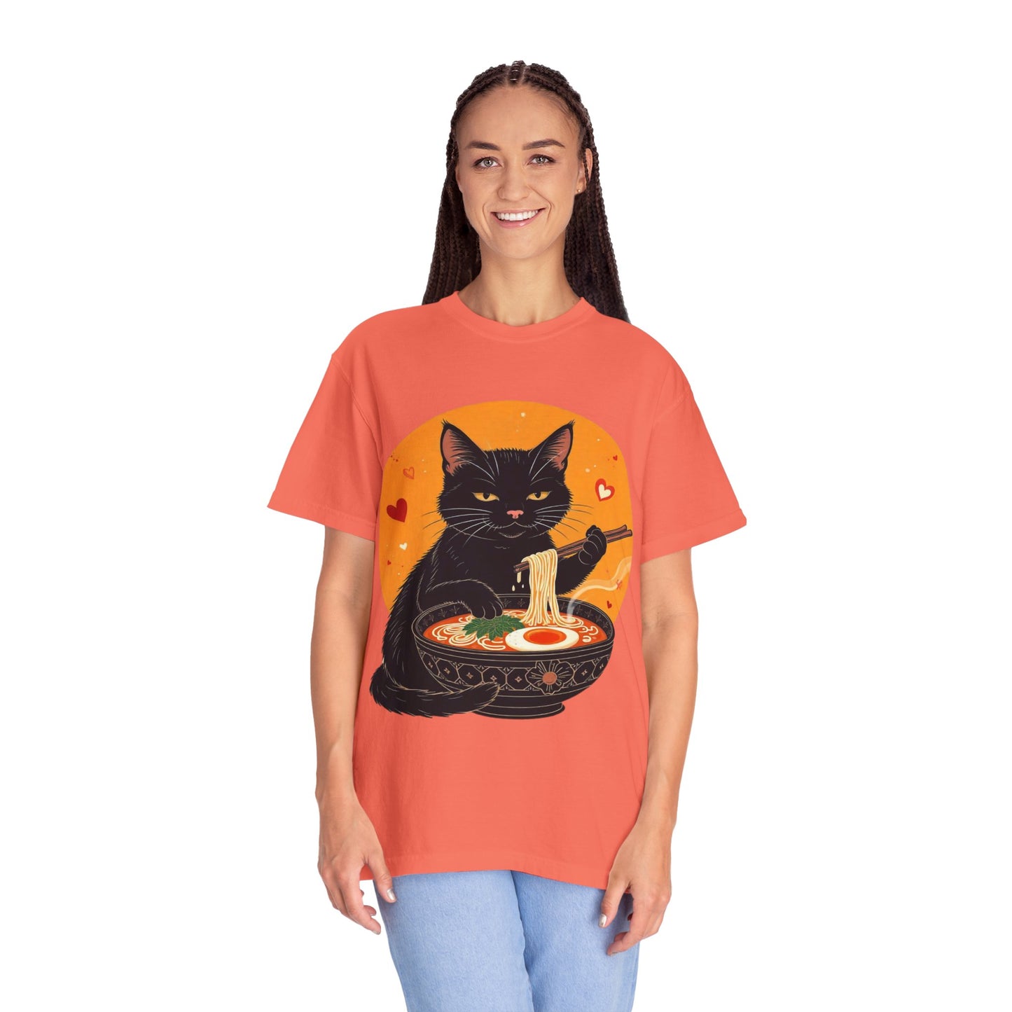 Cute Cat Ramen Lover Unisex T-Shirt | Perfect for Foodies & Cat Lovers Noodle Cat Shirt, Ramen Cat T-Shirt, Foodie Lover Shirts, Black Cat Noodle T-Shirts, Retro Cat Tees, Cat Lover Sweatshirts, Black Cat Tee