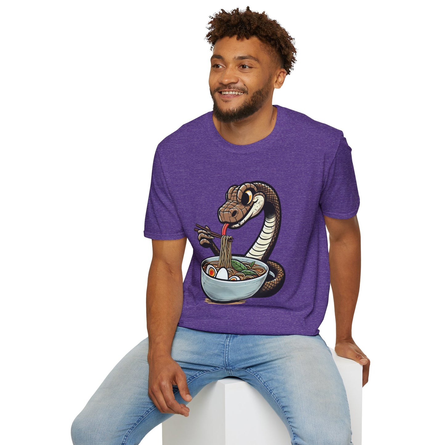 Funny Japanese Anime Snake Eats Ramen King Python T-Shirt