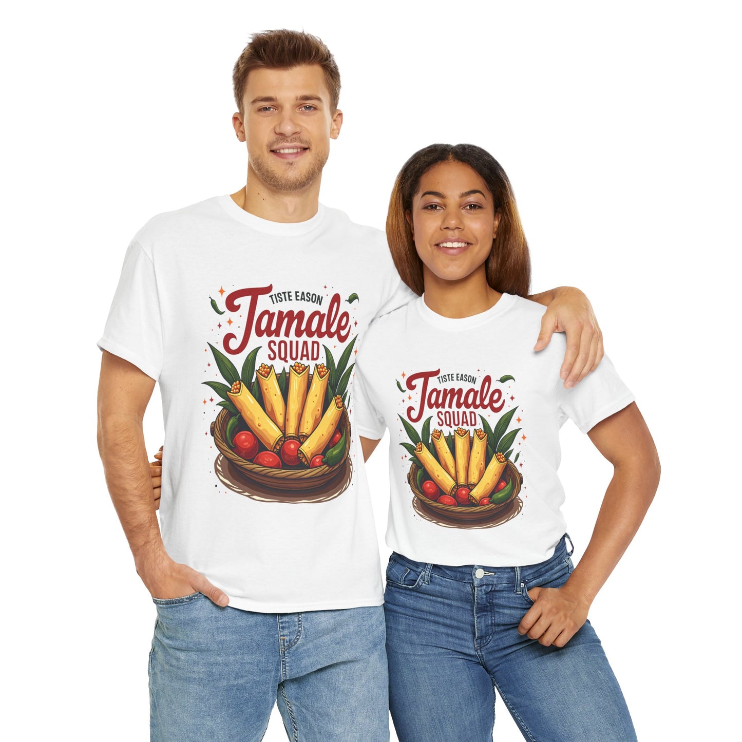 Tamale Squad Unisex Heavy Cotton Tee - Perfect for Food Lovers and Celebrations.