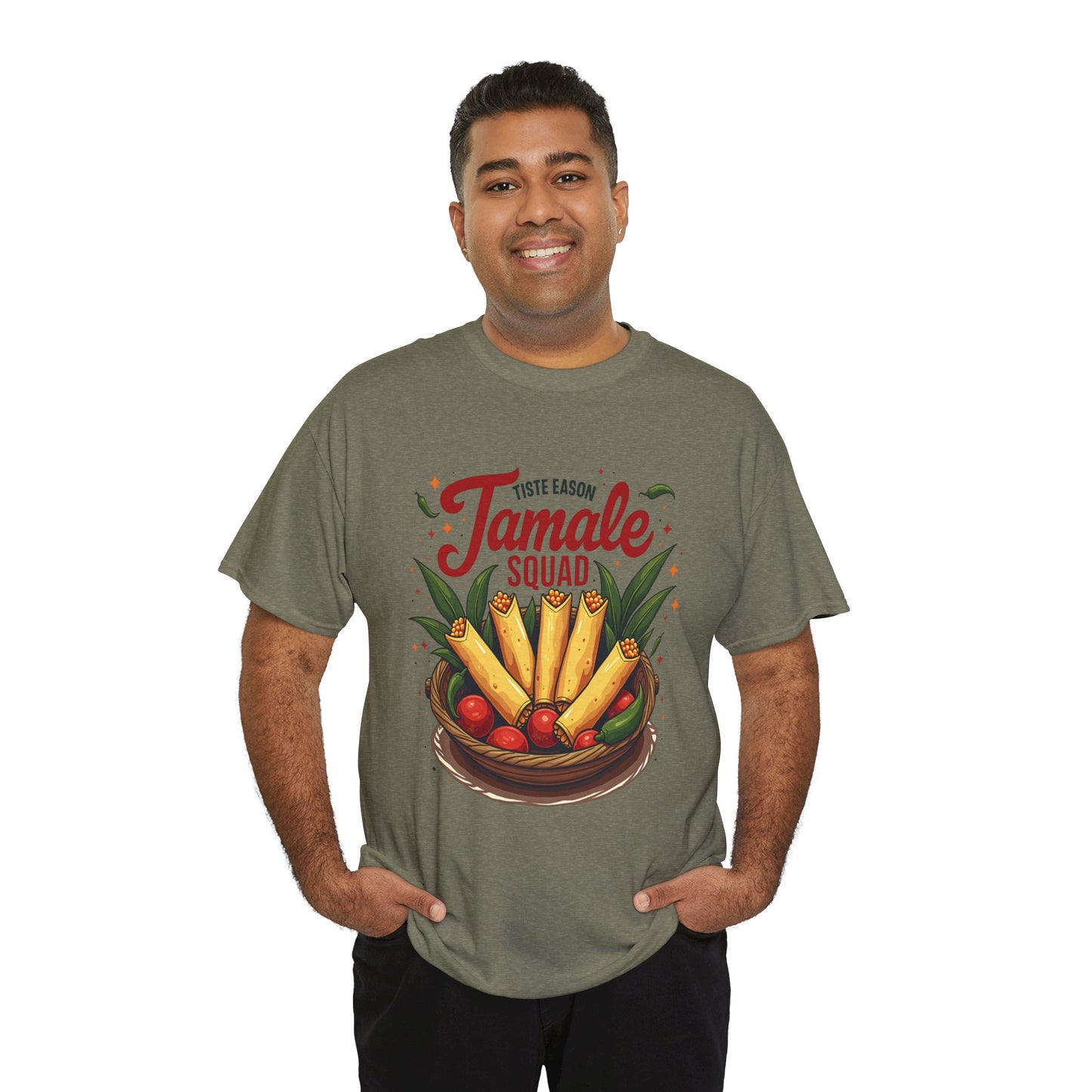 Tamale Squad Unisex Heavy Cotton Tee - Perfect for Food Lovers and Celebrations.