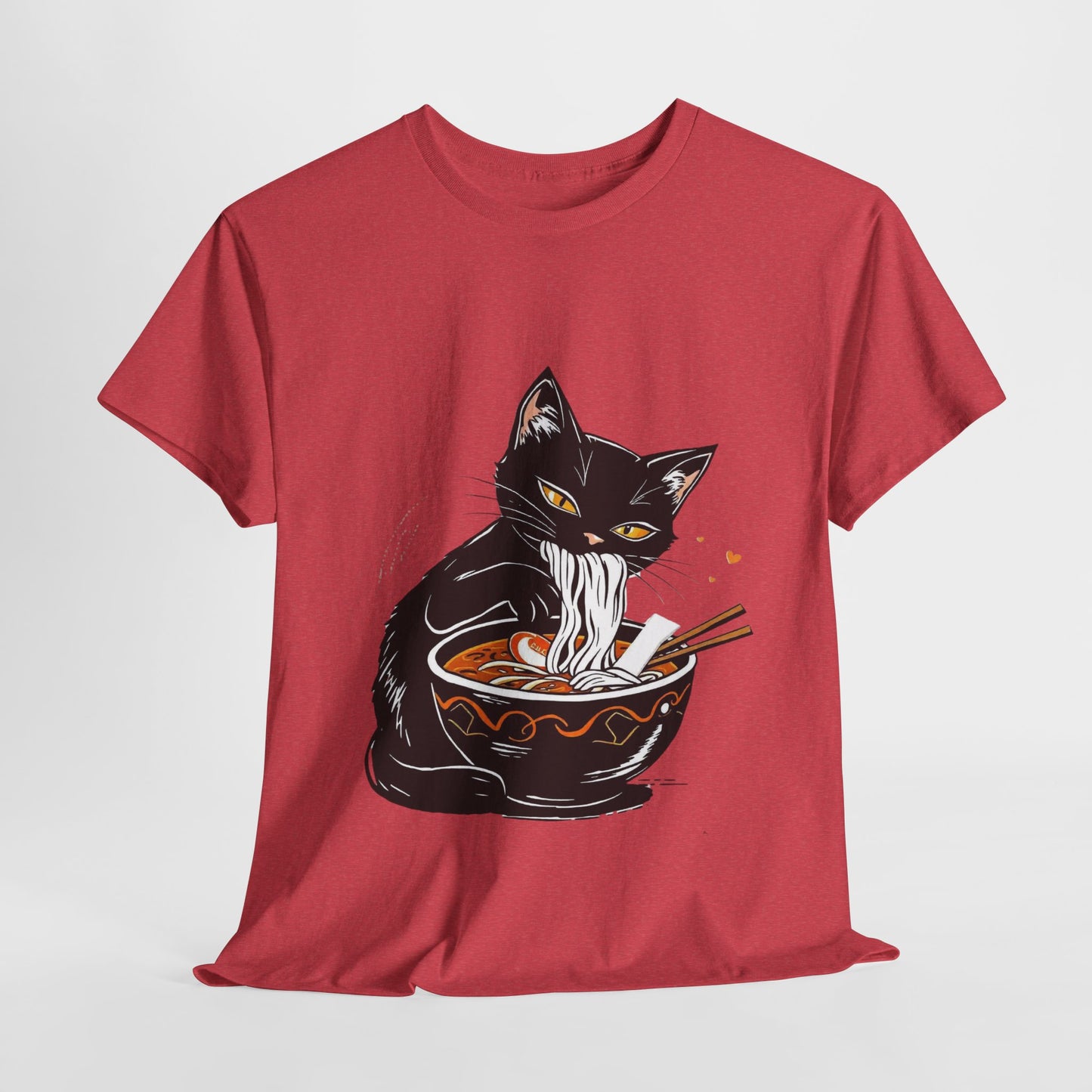Noodle Cat Shirt, Ramen Cat T-Shirt, Foodie Lover Shirts, Black Cat Noodle T-Shirts, Retro Cat Tees, Cat Lover Sweatshirts, Black Cat Tee
