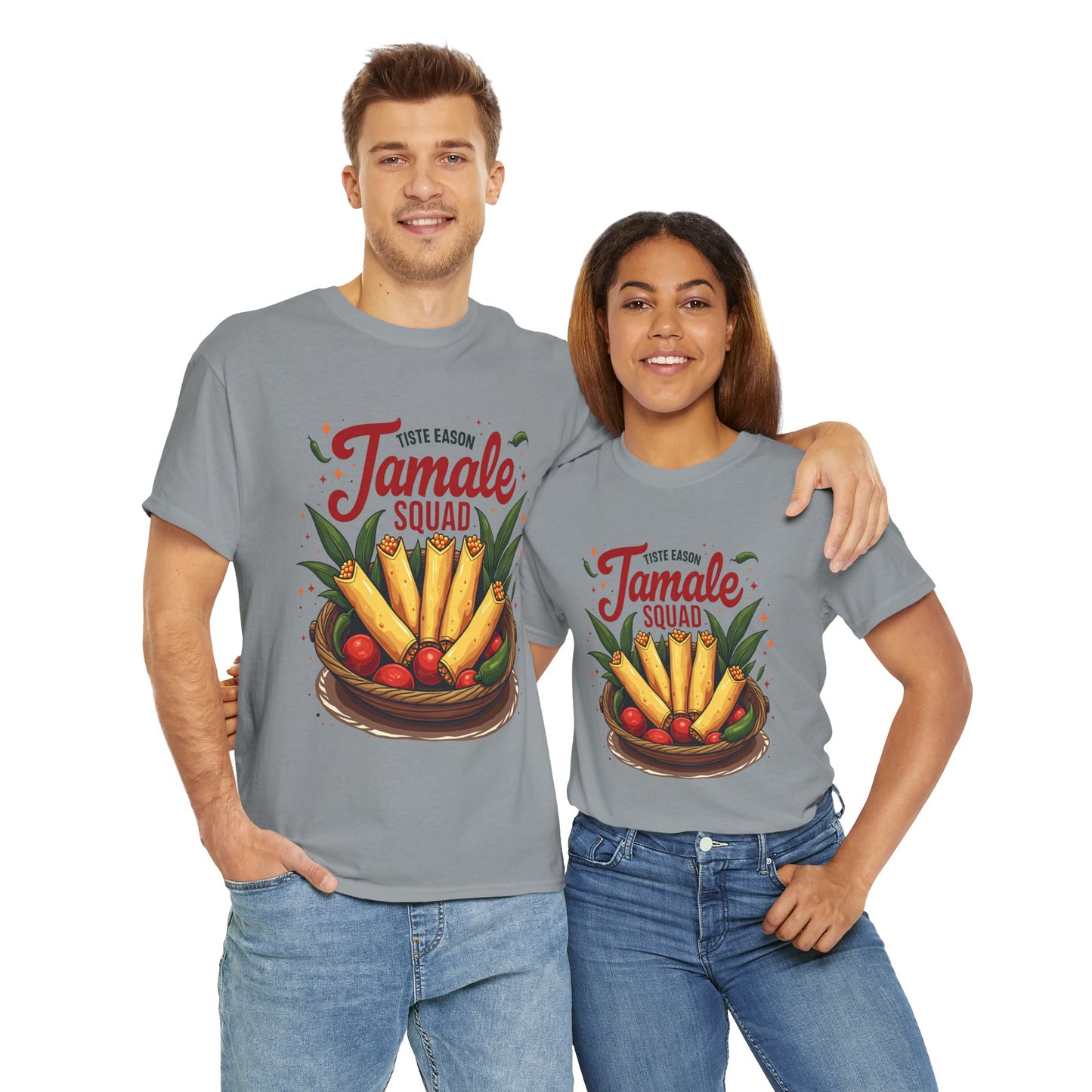 Tamale Squad Unisex Heavy Cotton Tee - Perfect for Food Lovers and Celebrations.