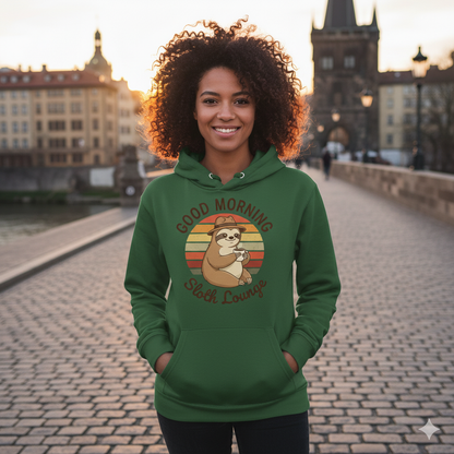 Funny Sloth  – Retro Coffee Lover Tee, New Arrivals, Vintage Aesthetic Sloth Coffee Shirt