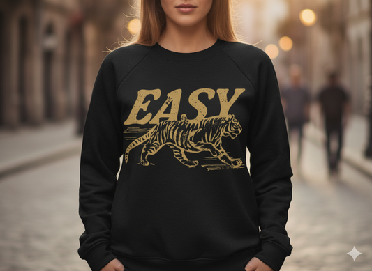Easy Tiger Comfort Colors® T-Shirt, Vintage Distressed Tiger Shirt