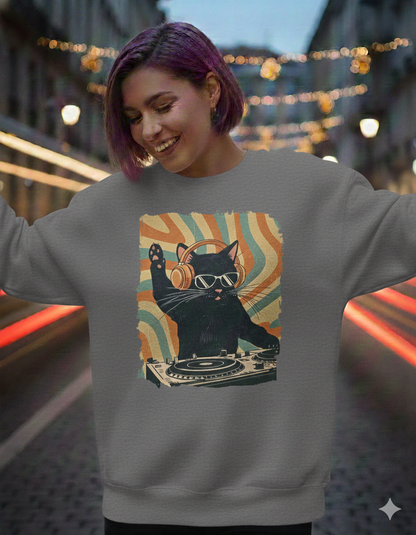 Cool DJ Cat T-Shirt — Funny Cat With Headphones | Music Lover Gift
