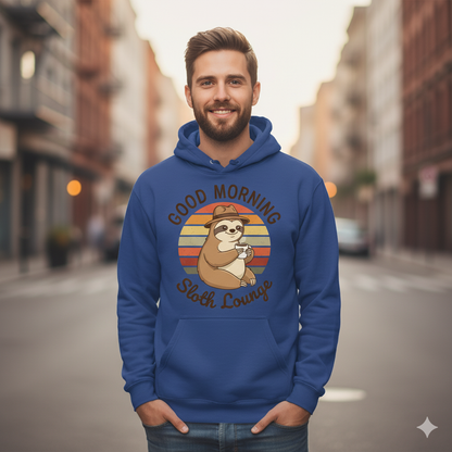 Funny Sloth  – Retro Coffee Lover Tee, New Arrivals, Vintage Aesthetic Sloth Coffee Shirt