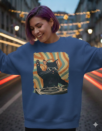 Cool DJ Cat T-Shirt — Funny Cat With Headphones | Music Lover Gift