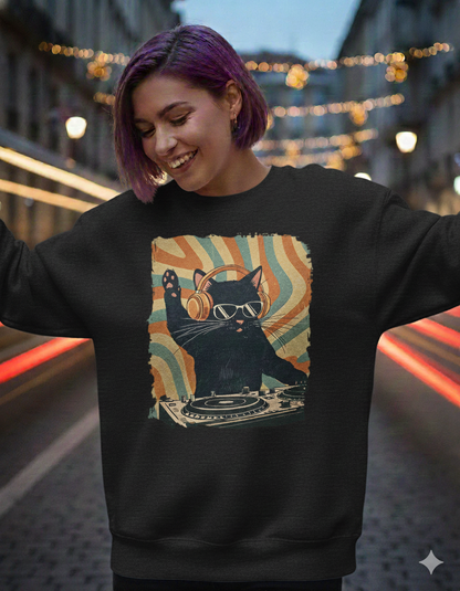 Cool DJ Cat T-Shirt — Funny Cat With Headphones | Music Lover Gift